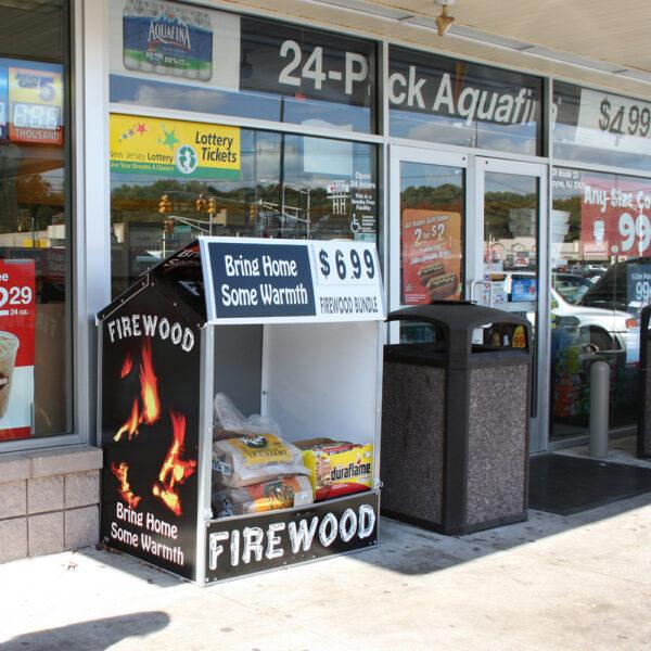 Firewood Dock Locker Outdoor Display by Intermarket Technology