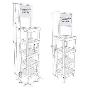 4-Post Wood Display Rack by InterMarket Technology