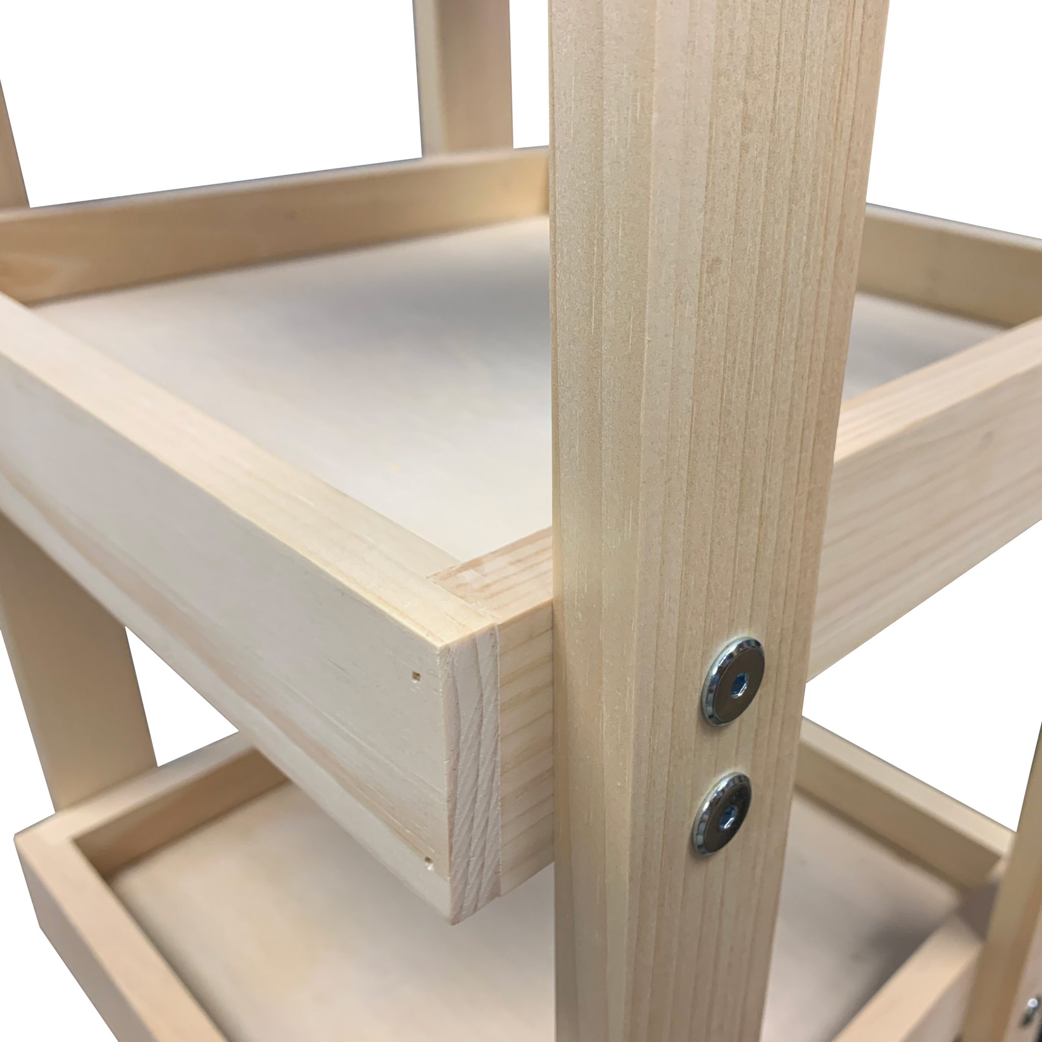 4-Post 23-Inch Wood Display Rack - InterMarket Technology