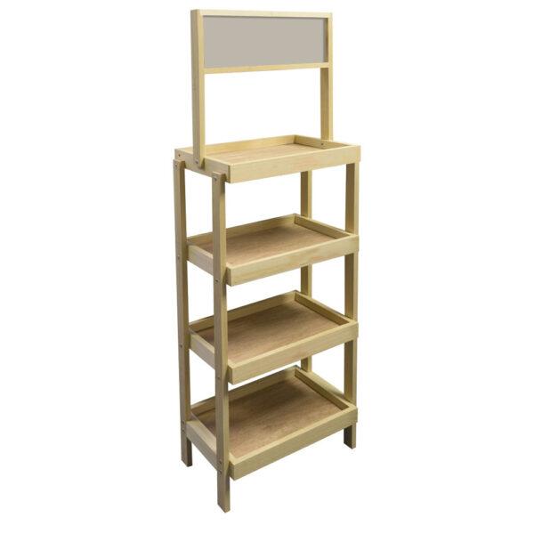 4-Post 23-Inch Wood Display Rack - InterMarket Technology