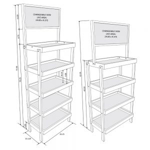 4-Post Wood Display Rack by InterMarket Technology