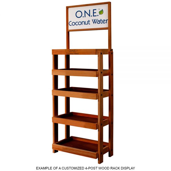 4-Post Wood Display Rack by InterMarket Technology