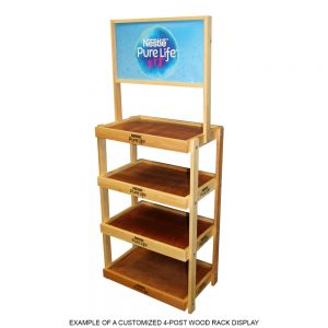 4-Post Wood Display Rack by InterMarket Technology