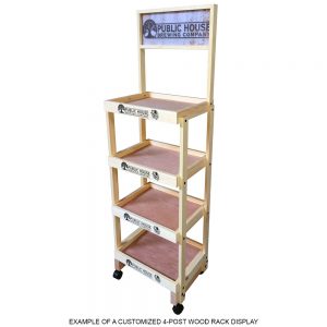 4-Post Wood Display Rack by InterMarket Technology