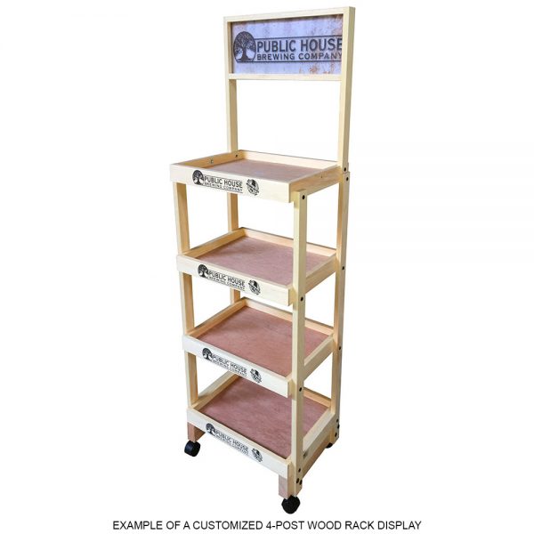 4-Post Wood Display Rack by InterMarket Technology