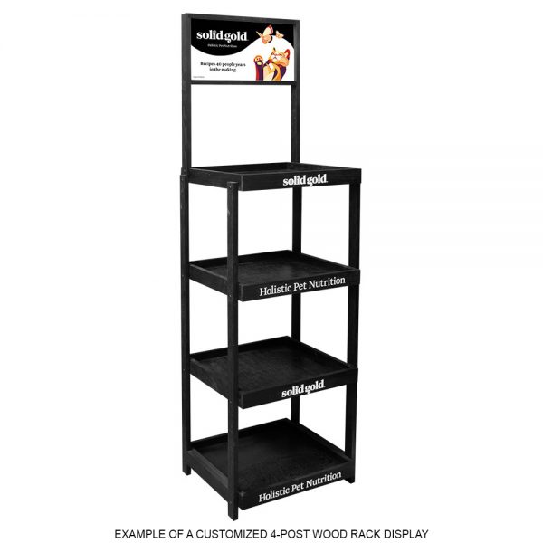 4-Post Wood Display Rack by InterMarket Technology