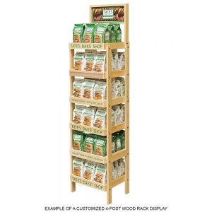 4-Post Wood Display Rack by InterMarket Technology