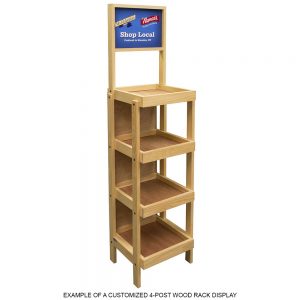 4-Post Wood Display Rack by InterMarket Technology