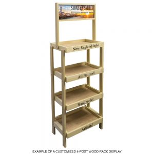 4-Post Wood Display Rack by InterMarket Technology