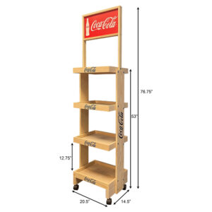 Coca-Cola SideBrander Wood Beverage Display Rack