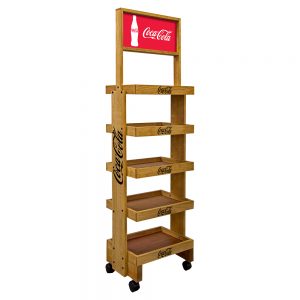 Coca-Cola Side Brander Wood Rack Display