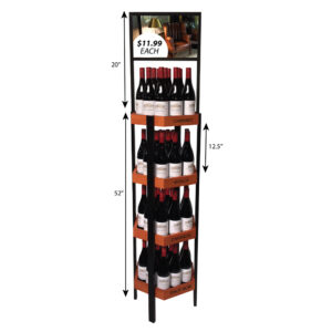 Vintage Hex Wine Display Rack