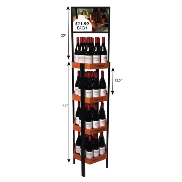 Vintage Hex Wine Display Rack