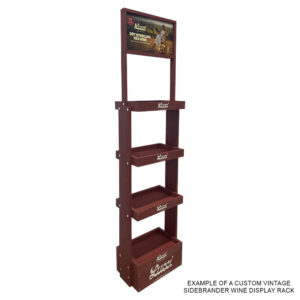 Lucci Lambrusco Vintage SideBrander Wine Display Rack