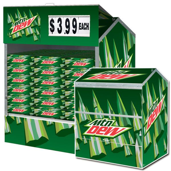Mountain Dew Steel Master Dock Locker® Outdoor Beverage Display by Intermarket Technology