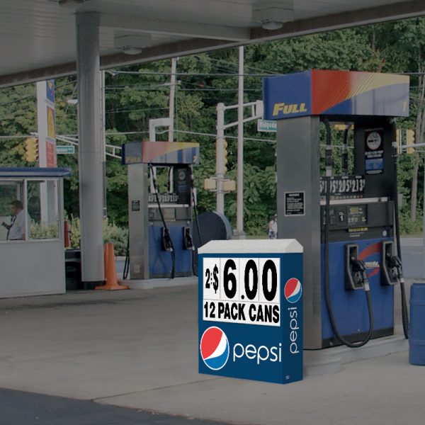 Pepsi Bump Blaster Signage for convenience stores by InterMarket Technology