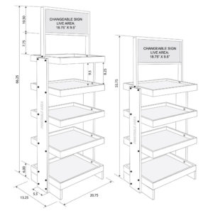 SideBrander 20-Inch Wood Display Rack