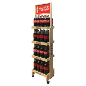 Coca-Cola SideBrander Wood Beverage Display Rack