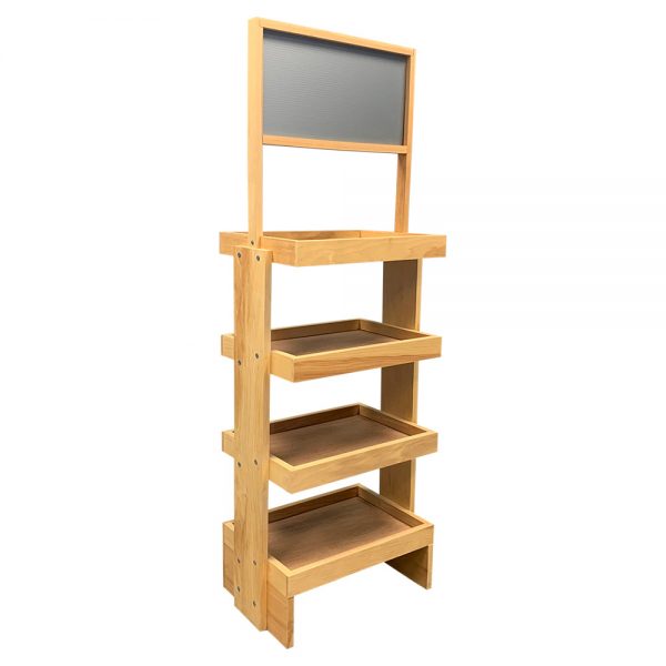 Side Brander Wood Display Rack by InterMarket Technology