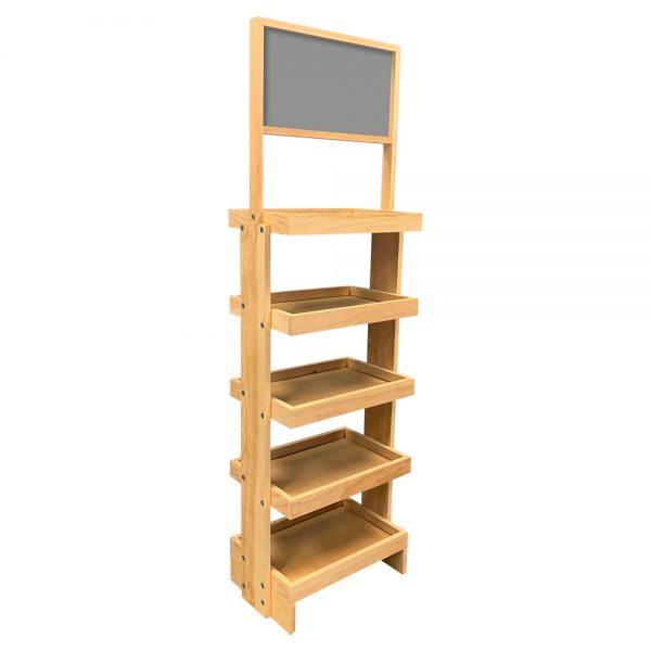 Side Brander Wood Display Rack by InterMarket Technology