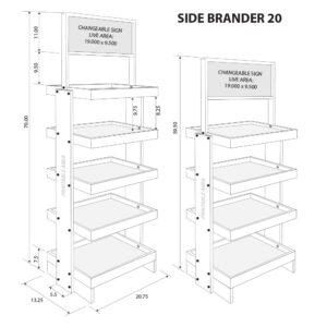 SideBrander 20-Inch Wood Display Rack