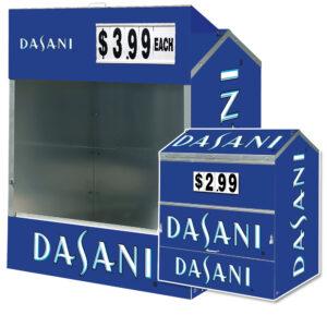 Dasani Steel Dock Locker Outdoor Display by Intermarket Technology