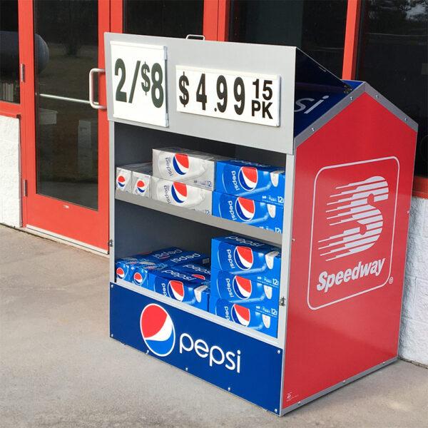 Pepsi/Speedway Steel Dock Locker Outdoor Display by Intermarket Technology