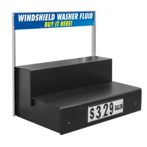 StepMaxer™ II 52" with Washer Fluid Sign Outdoor Step Display