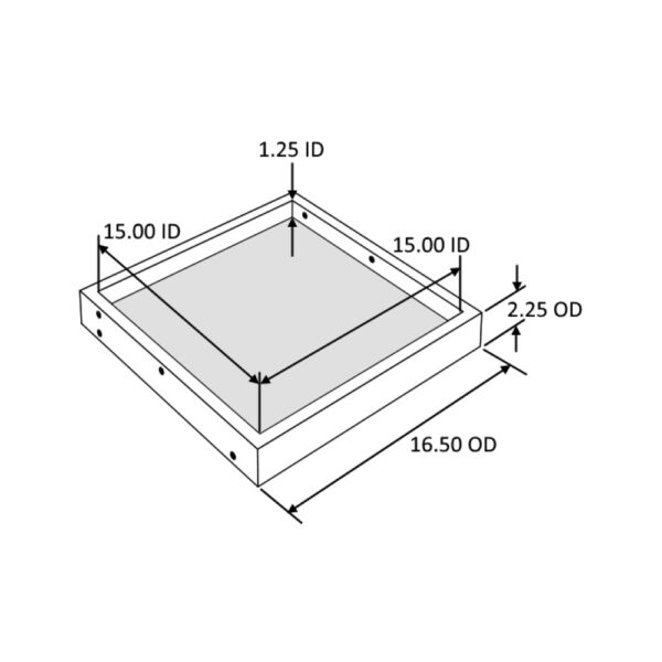 4-Post 17-Inch Wood Display Rack