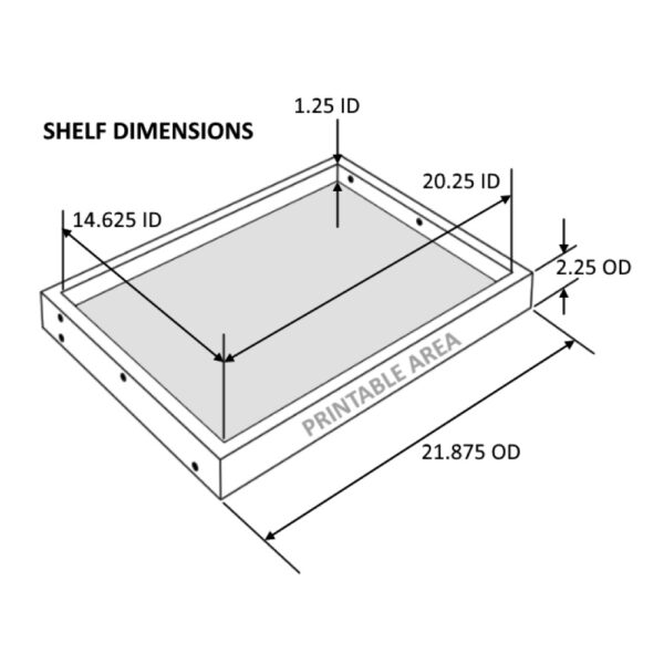 4-Post 23-Inch Wood Display Rack