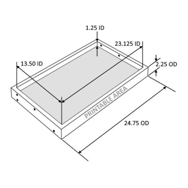 4-Post 26-Inch Wood Display Rack