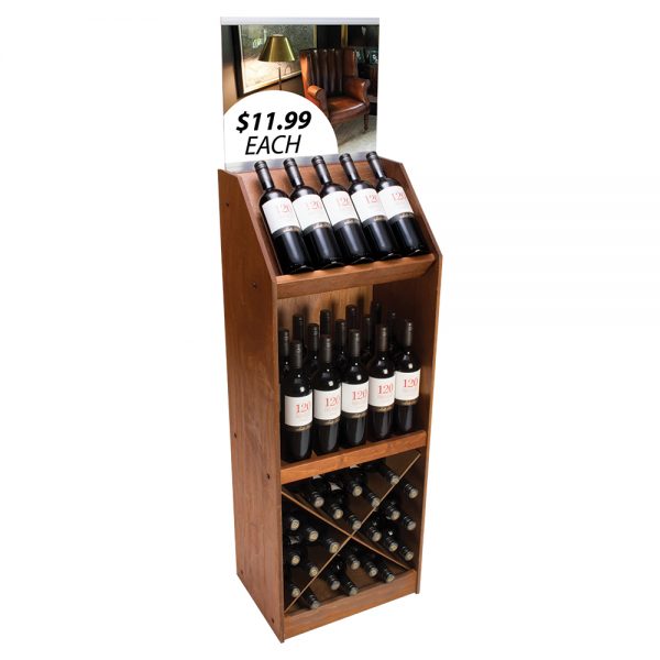 Vintage Convertible Wine Rack Display by InterMarket Technology