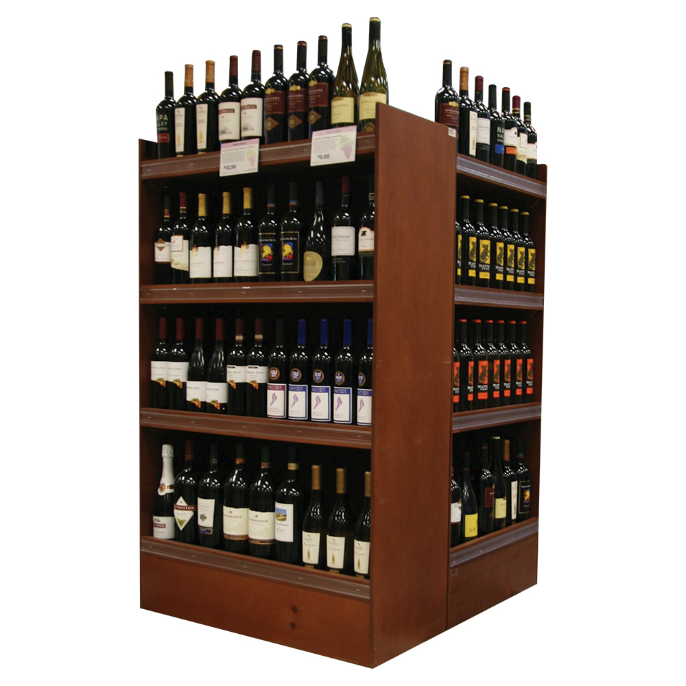 Vintage Wood Wine Display Rack with Expander 4 34 InterMarket Technology