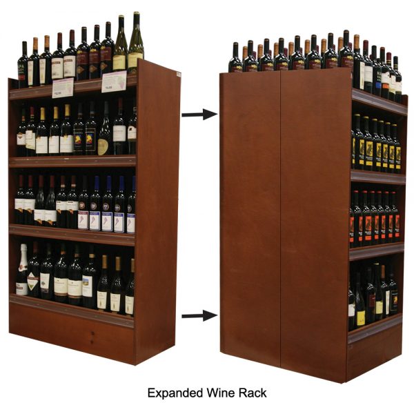 Vintage Wood Wine Display Rack Expander