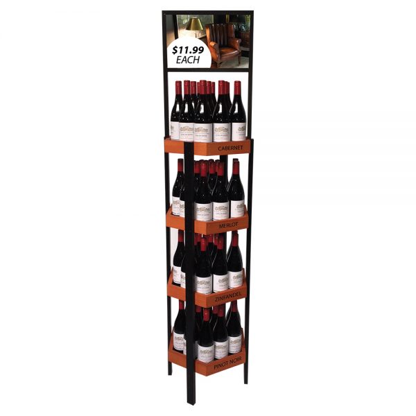 Vintage Hex Wine Display Rack