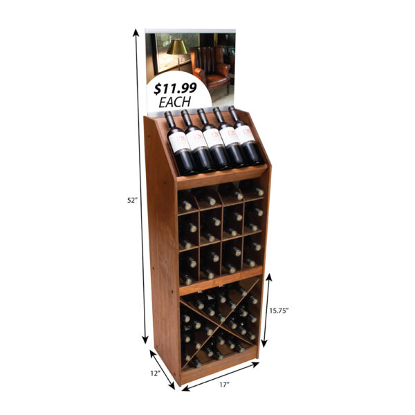 Vintage Convertible Wine Display Rack