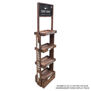 Custom Vintage SideBrander Wine Display Rack