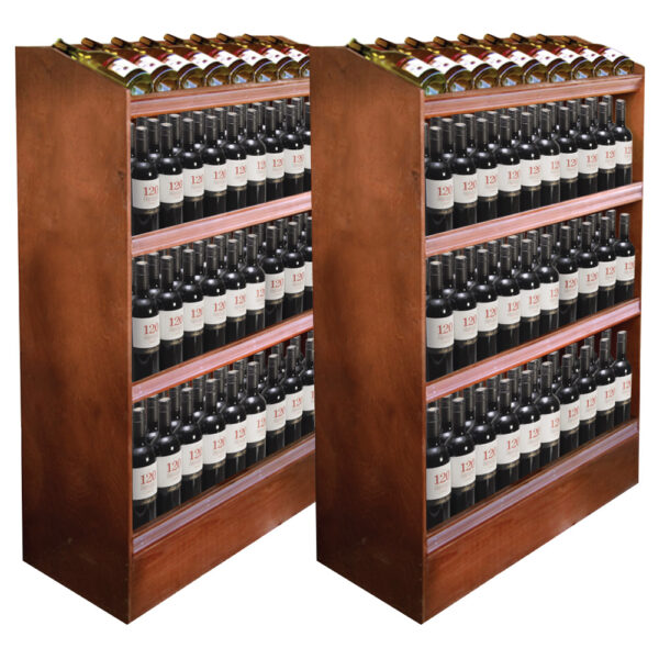 Vintage Wood Wine Display Rack