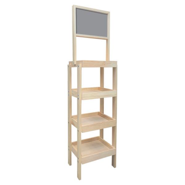 4-Post 14-Inch Wood Display Rack by InterMarket Technology