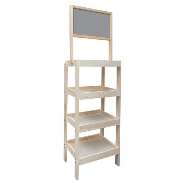 4-Post 17-Inch Wood Display Rack by InterMarket Technology