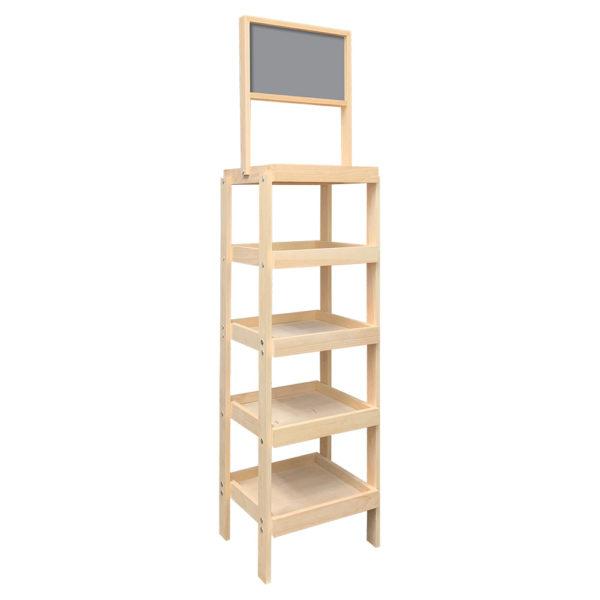 4-Post 17-Inch Wood Display Rack by InterMarket Technology