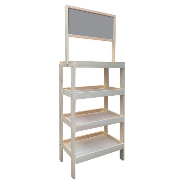 4-Post 23-Inch Wood Display Rack by InterMarket Technology
