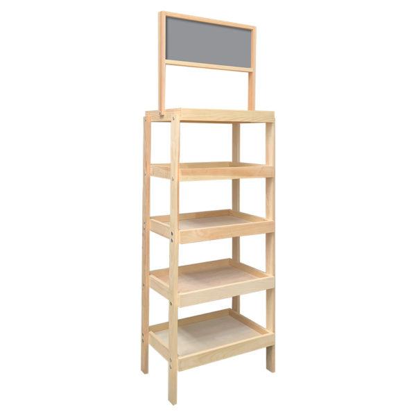 4-Post 23-Inch Wood Display Rack by InterMarket Technology
