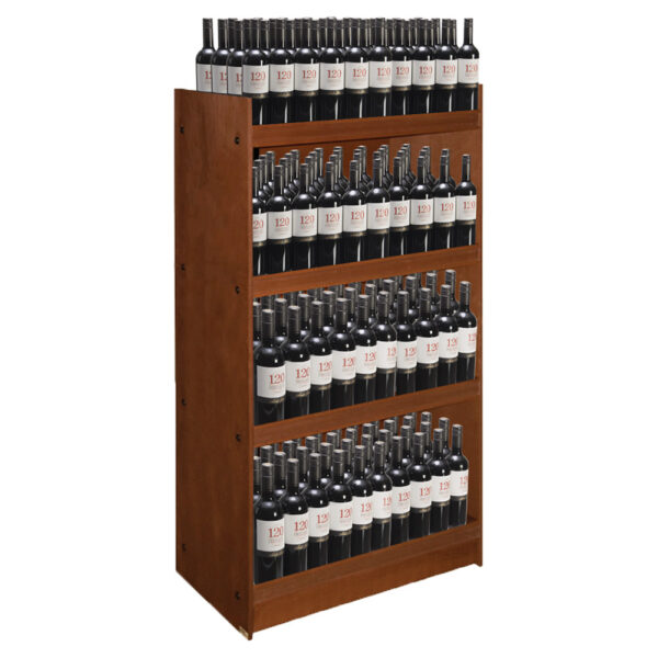 Vintage Wood Wine Display Rack End Cap