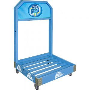 Mobile Master Wood Display Rack by InterMarket Technology