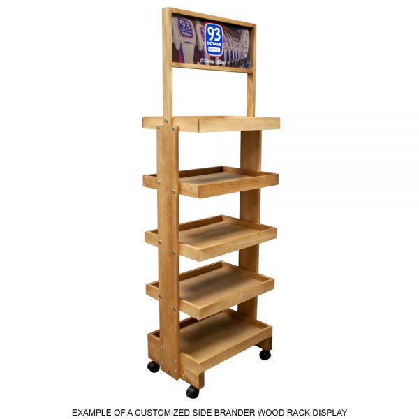 Side Brander Wood Display Rack by InterMarket Technology