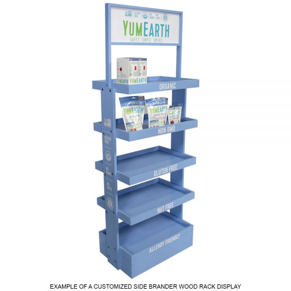 Side Brander Wood Display Rack by InterMarket Technology