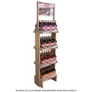 Side Brander Wood Display Rack by InterMarket Technology