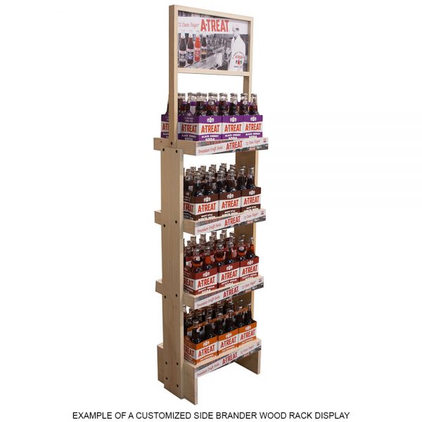 Side Brander Wood Display Rack by InterMarket Technology