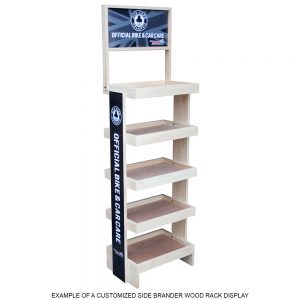Side Brander Wood Display Rack by InterMarket Technology